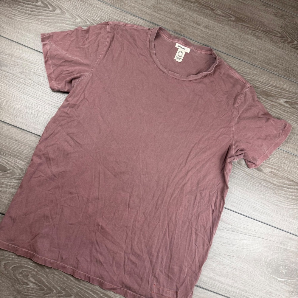 Kato By Hiroshi Kato Mens T-Shirt Short Sleeve Cotton Mauve XL
